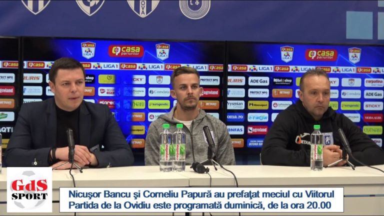 VIDEO / Nicuşor Bancu şi Corneliu Papură au prefaţat meciul cu FC Viitorul