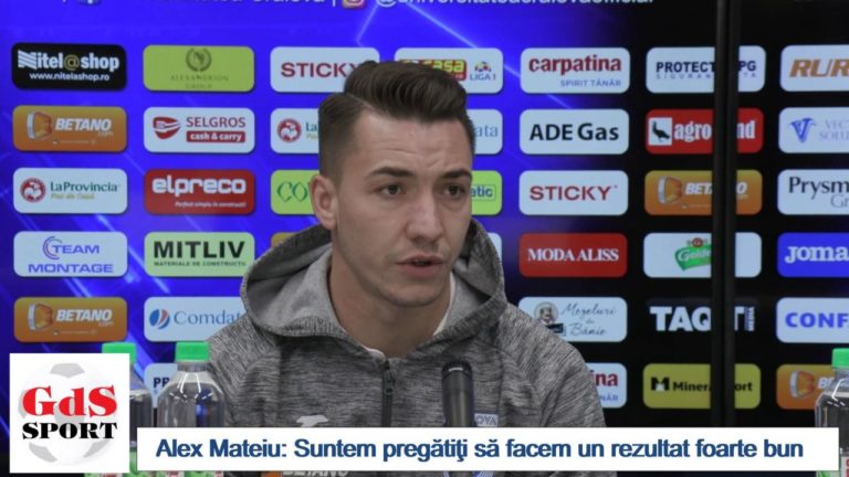 „U“ Craiova – CFR Cluj / Alex Mateiu: Orice scor este bun, numai să câştigăm