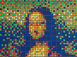Mona Lisa realizată din cuburi Rubik