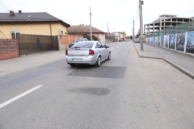 Reparaţia făcută pe strada Elena Theodorini, care a căpătat rol de limitator de viteză