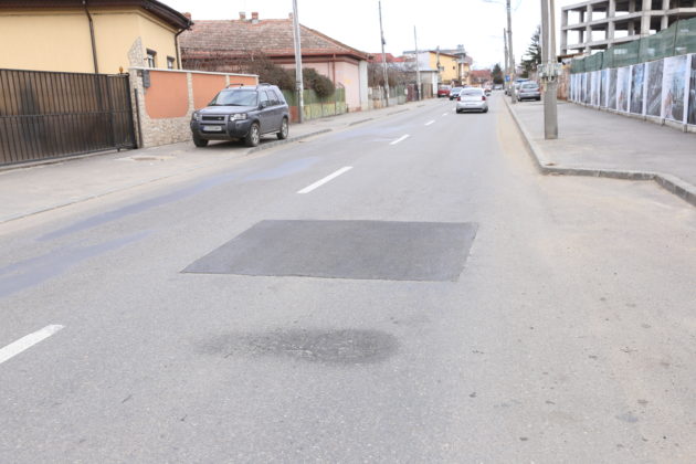 Reparaţia făcută pe strada Elena Theodorini, care a căpătat rol de limitator de viteză