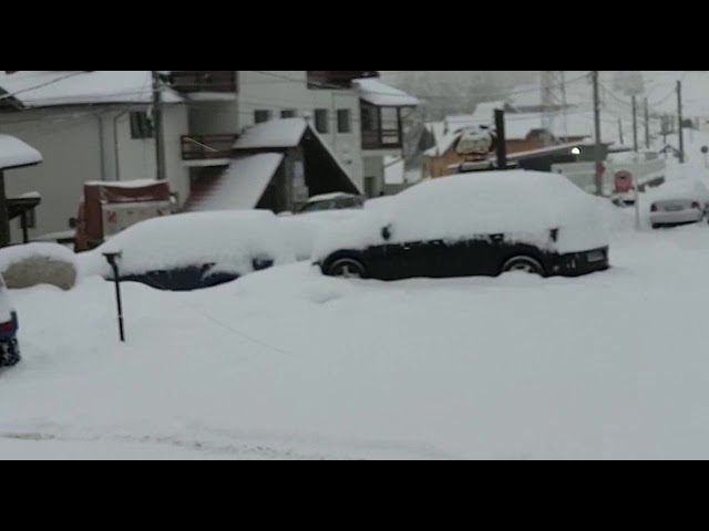 Strat nou de zăpadă, de 30 de centimetri, la Rânca