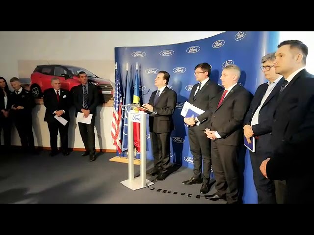 Ludovic Orban şi oficialii Ford au discutat, la Craiova, despre necesitatea unei infrastructuri bune