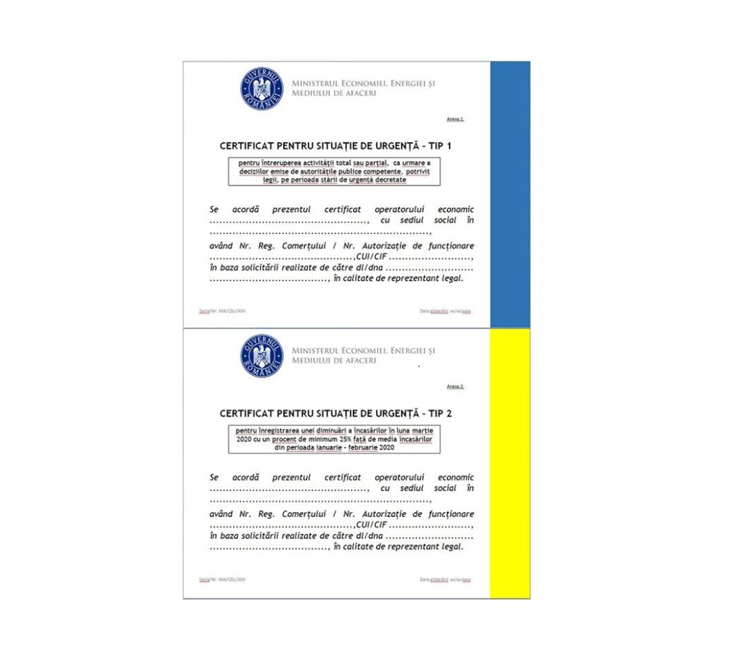 Paşii pentru obţinerea Certificatului de Situaţie de Urgenţă.