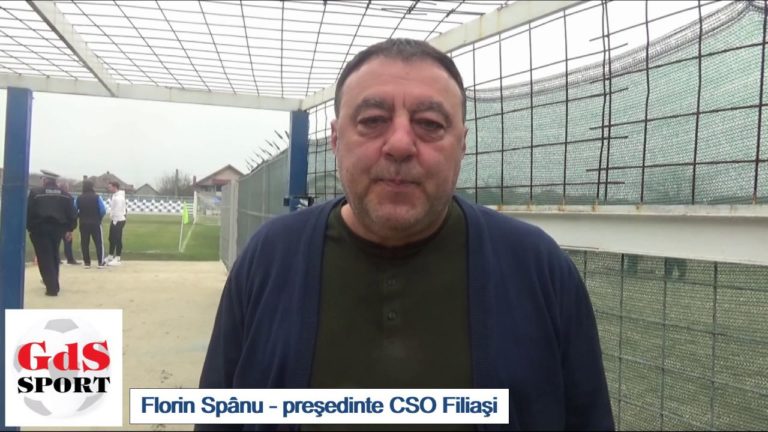 CSO Filiaşi / Florin Spânu: Avem alt joc în acest retur