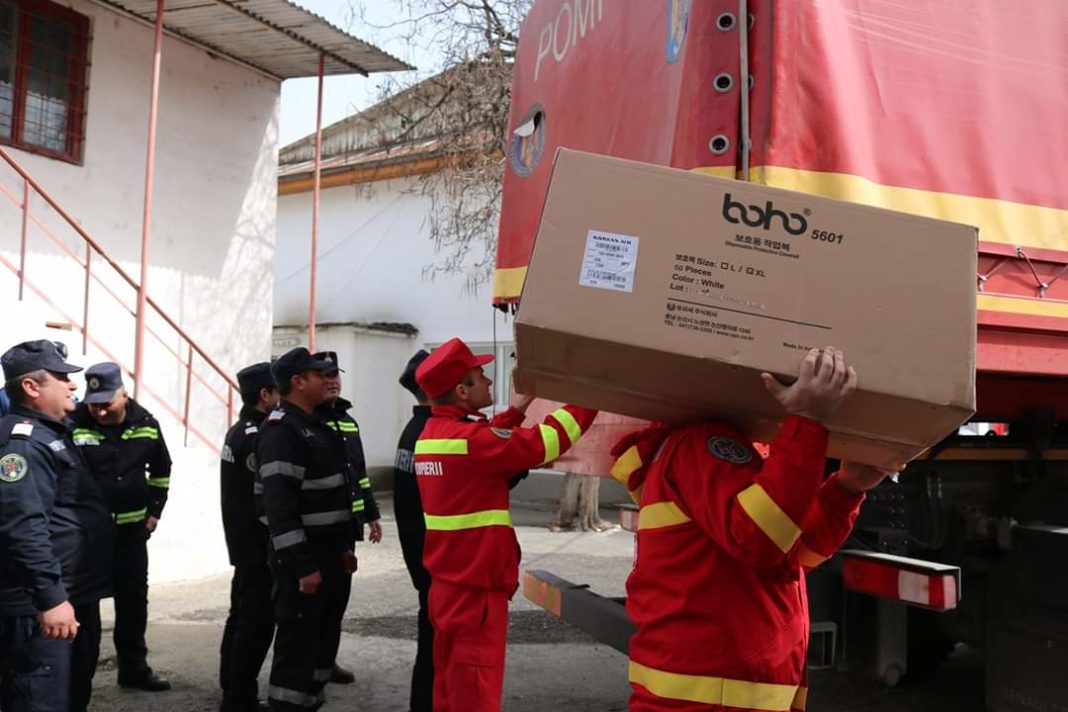 Materiale de protecţie distribuite de ISU Mehedinţi