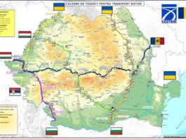 S-au decis următoarele trasee de tranzit pe teritoriul României, conform hărţii