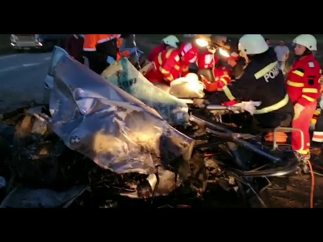 Accident rutier grav la ieşirea din Slatina. Traficul este blocat