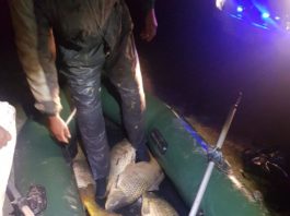 Şapte bărbaţi au fost prinşi de poliţişti în zona Barajului Ioneşti în timp ce pescuiau ilegal