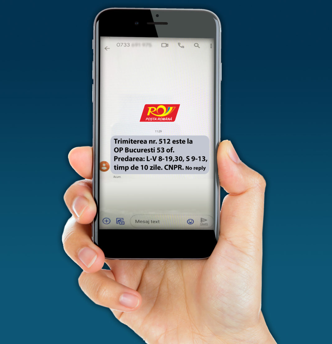 Compania Națională Poşta Română a introdus, în portofoliul său, serviciul de alertă prin SMS pentru trimiterile simple sosite din China
