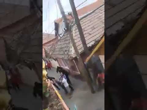 VIDEO Șapte persoane reținute după scandalul din Blaj. Au intervenit 30 de polițiști și jandarmi