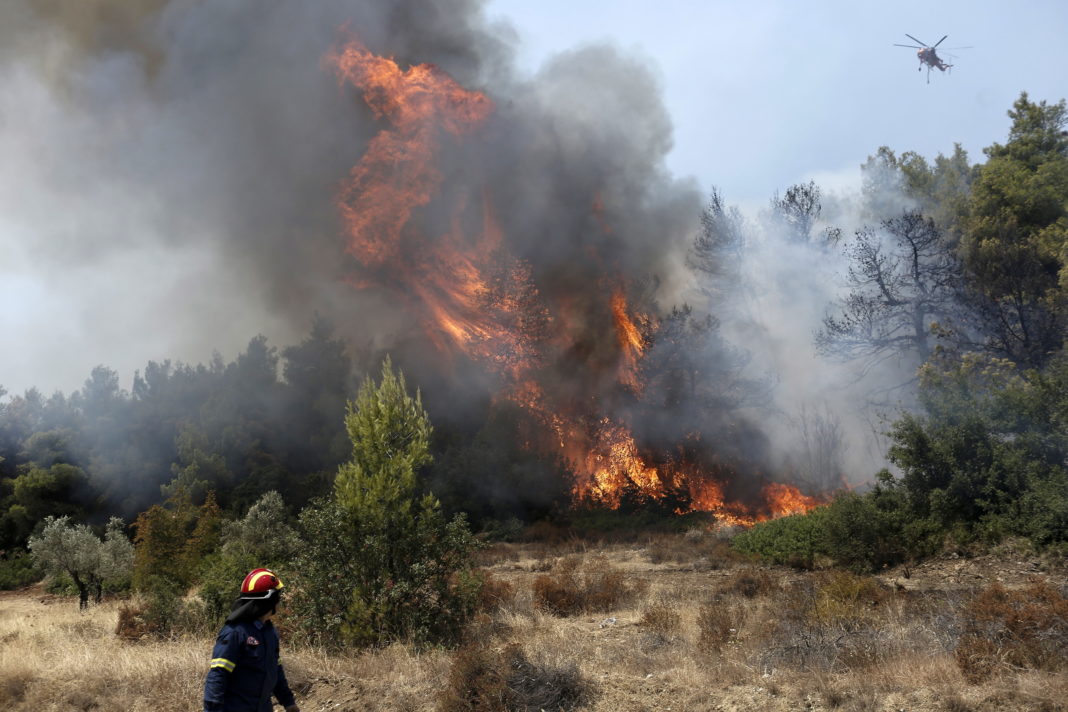 Un incendiu de vegetaţie a izbucnit în apropiere de Epidaur, Grecia