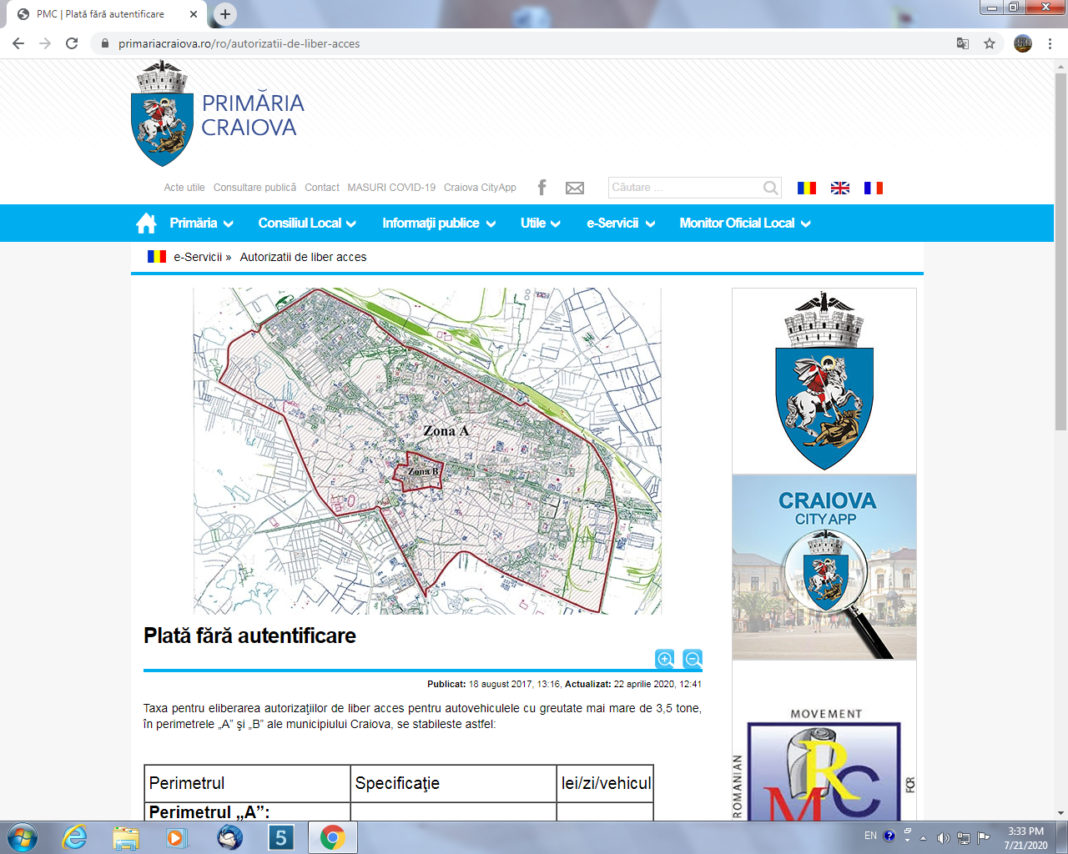 Craiova Smart City – Conectați la viitor. Servicii on-line pentru craioveni, puse la dispoziție de Primăria Craiova
