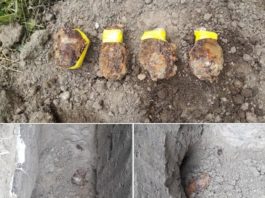 Un bărbat a găsit grenade din al Doilea Război Mondial în curtea casei