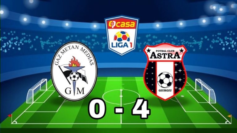 Liga 1 / Gaz Metan Mediaş – Astra Giurgiu 0-4. A dat gol și Ioniță!