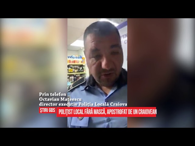 Polițistul care a intrat într-un magazin fără mască, amendat