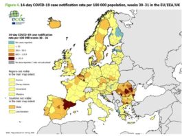 România, pe primul loc în răspândirea epidemiei de COVID-19 în Uniunea Europeană