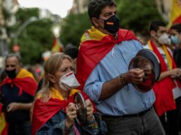 Protest la Madrid generat de noile restricții impuse de autorități