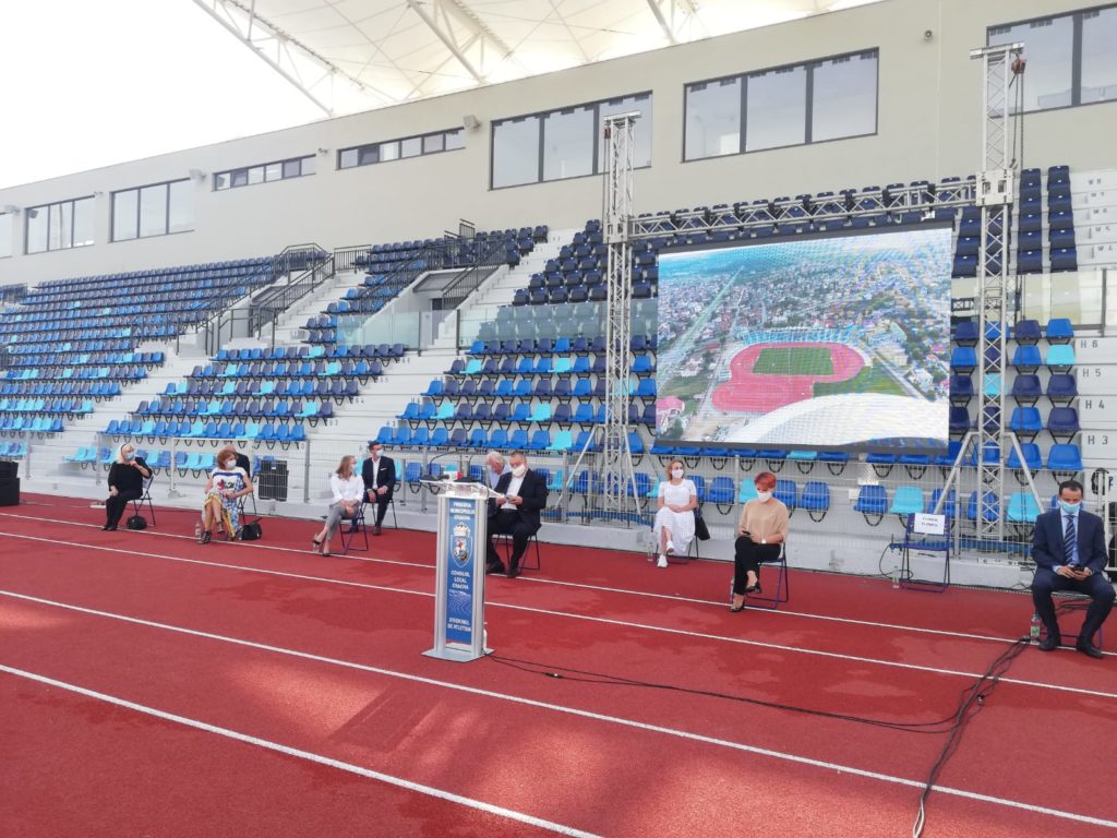 Inaugurarea electorală a stadionului de atletism din Craiova