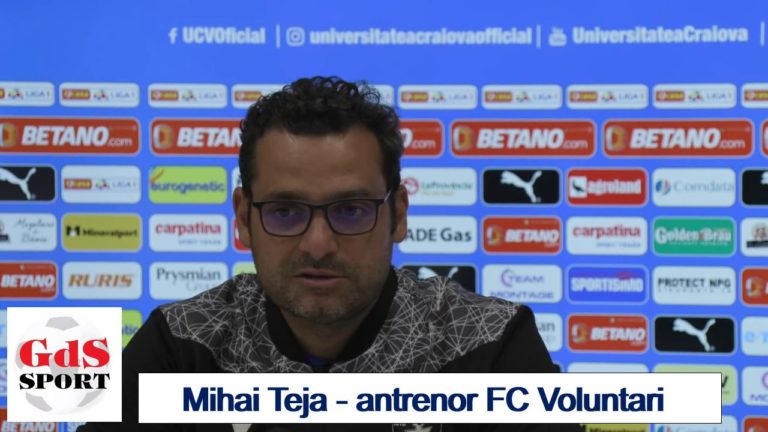 „U“ Craiova – Voluntari 2-1 / Mihai Teja: „Rezultatul mă dezamăgește!“