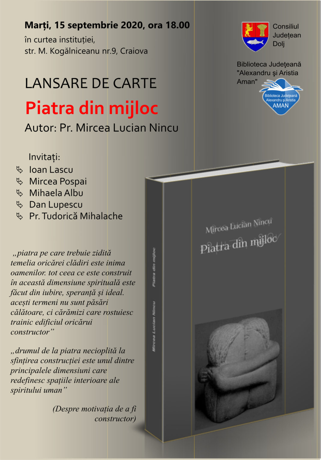 Lansare de carte la Aman