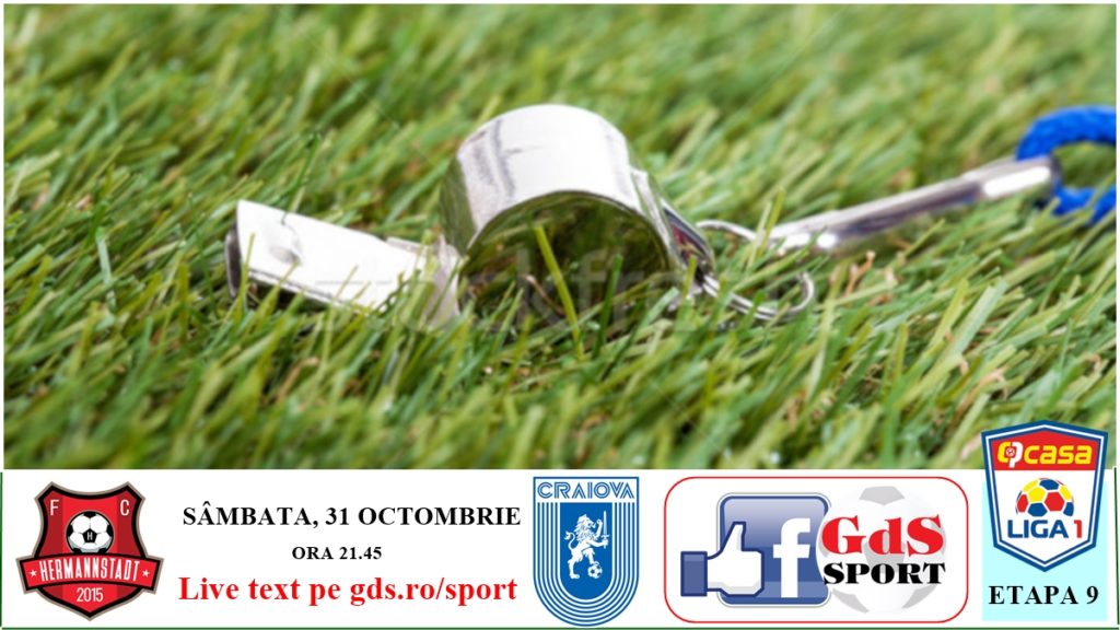 Hermannstadt – „U“ Craiova / CCA a anunţat brigada de arbitri