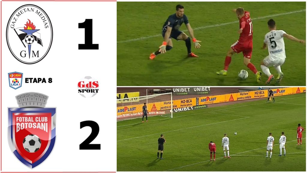 Liga 1 / FC Botoșani a dat lovitura pe final la Mediaș