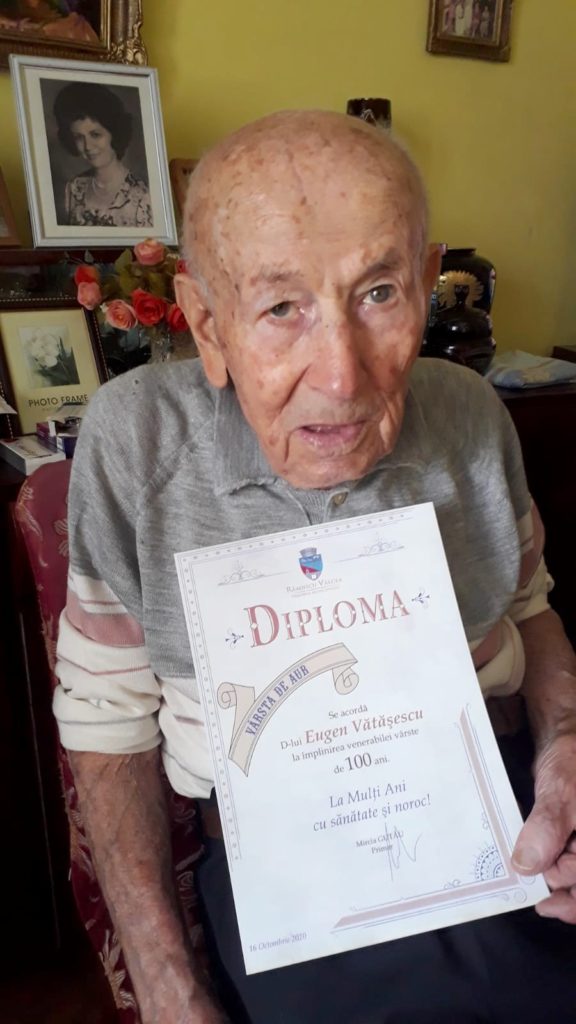 Râmniceanul Eugen Vătăşescu a împlinit 100 de ani