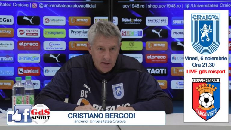 „U“ Craiova – Chindia / Cristiano Bergodi: „Echipa a arătat o maturitate în joc“