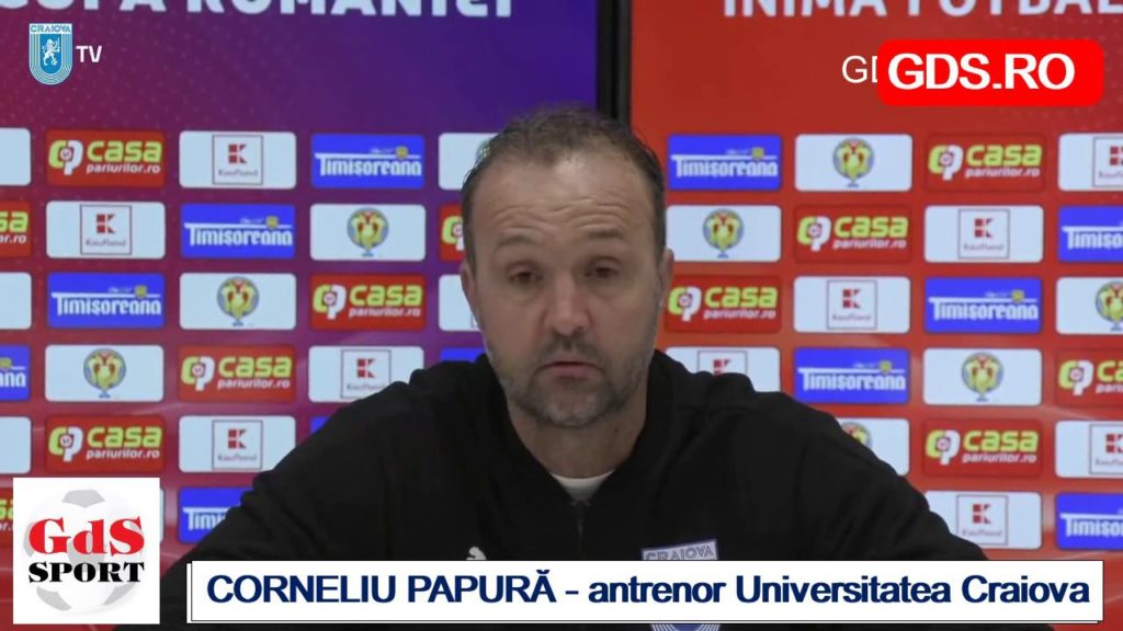 Cupa României | Corneliu Papură: „Am reușit să facem un meci bun“ (VIDEO)