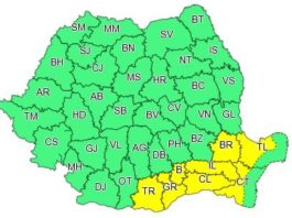 Cod galben de ninsori în București și în alte 7 județe