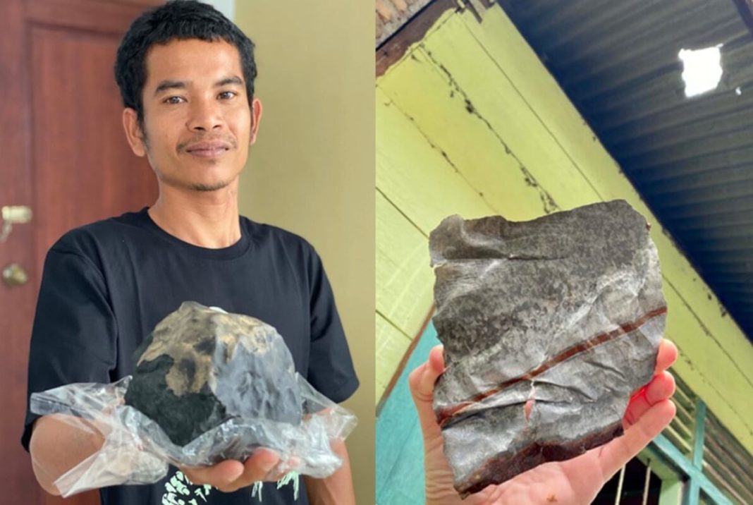 Un bărbat s-a îmbogățit după ce a vândut o piatră care a căzut prin acoperișul casei sale