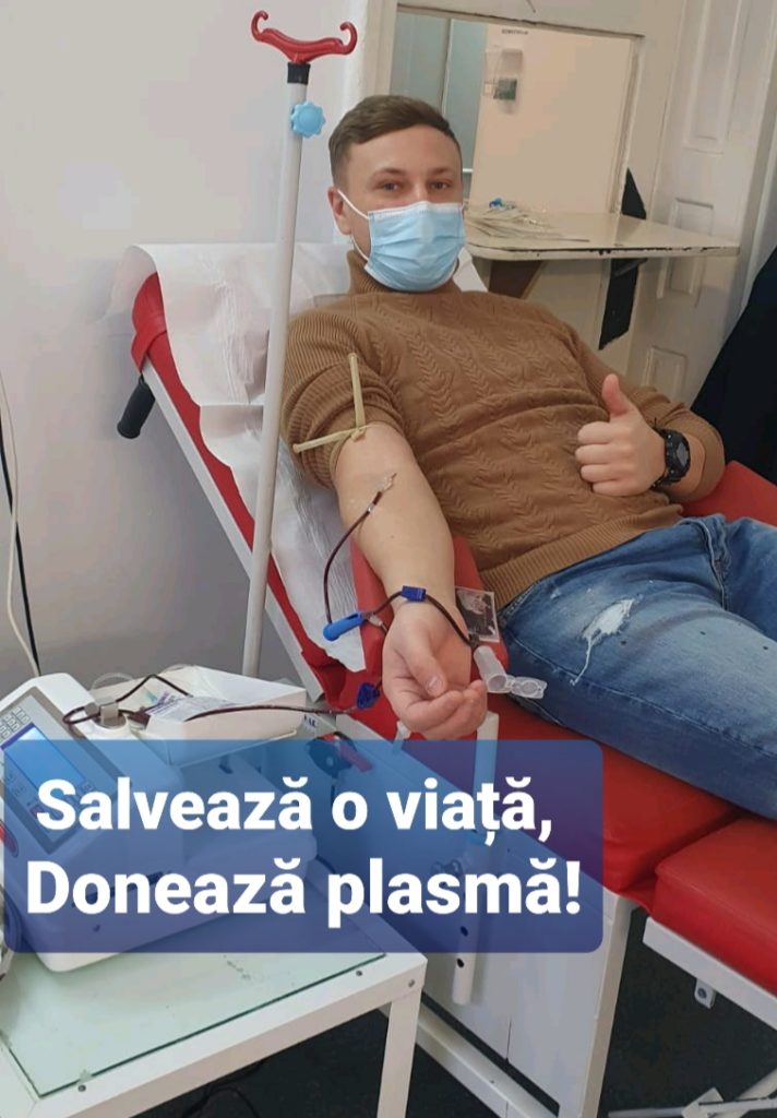 Un jandarm vâlcean a donat plasmă după ce s-a vindecat de COVID 19