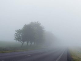 Se circulă în condiții de ceață pe DN 64, între municipiile Slatina și Caracal