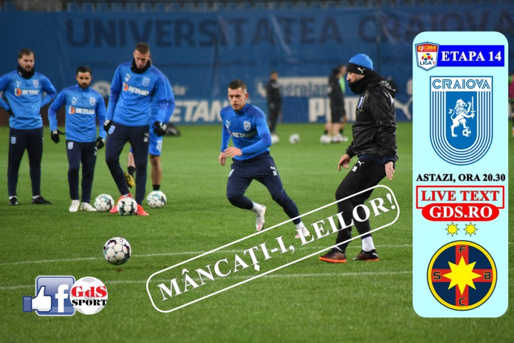 „U“ Craiova – FCSB, live text, ora 20.30. Orgolii mari, punctele obligatorii!