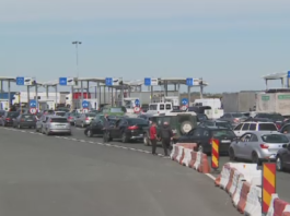 Trafic întrerupt temporar la graniţa României cu Ungaria