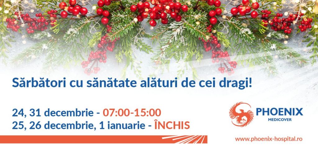 Râmânem negativi, dar finalizăm anul cu gânduri pozitive: pachete cadou și servicii de Ambulator, pentru pacienții Centrului Medical Phoenix ! Sărbători fericite și La Mulți Ani!