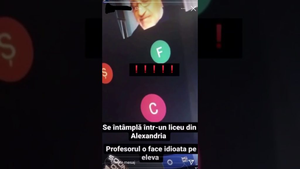 Profesor, filmat în timp ce strigă la o elevă: „Ce dracului trăncăni, idioato?”