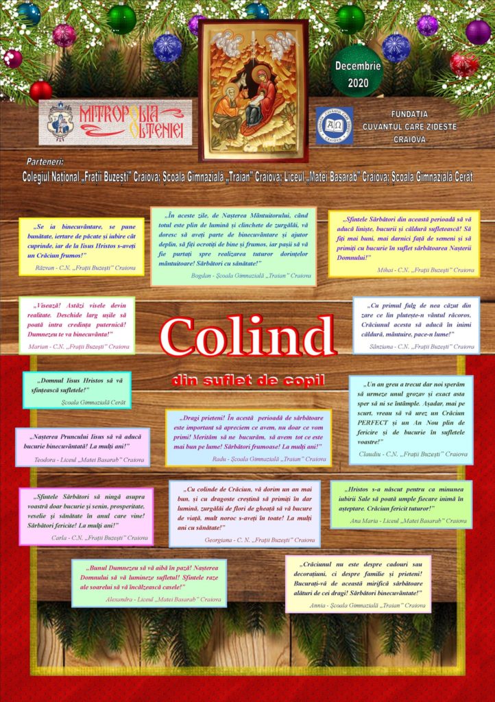 „Colind din suflet de copil” online la Craiova