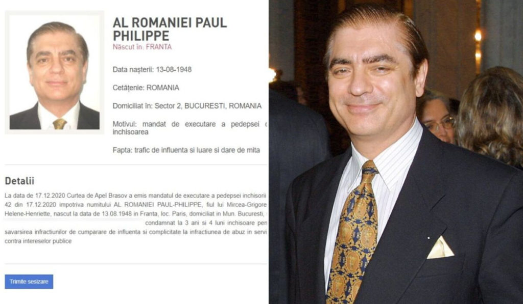Prinţul Paul, pe lista persoanelor date în urmărire de Poliţia Română