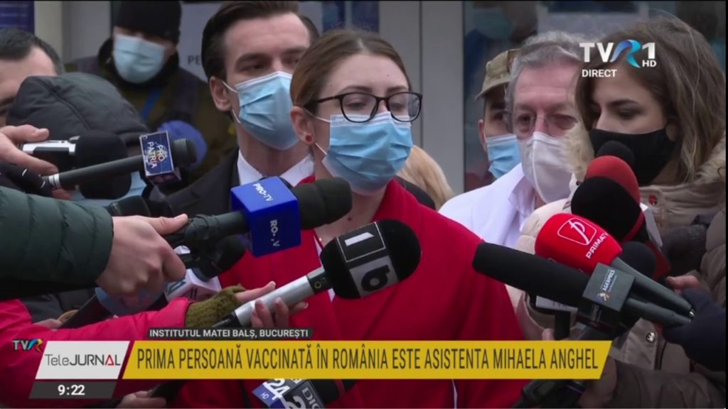 Mesajul asistentei medicale care s-a vaccinat prima în România împotriva COVID