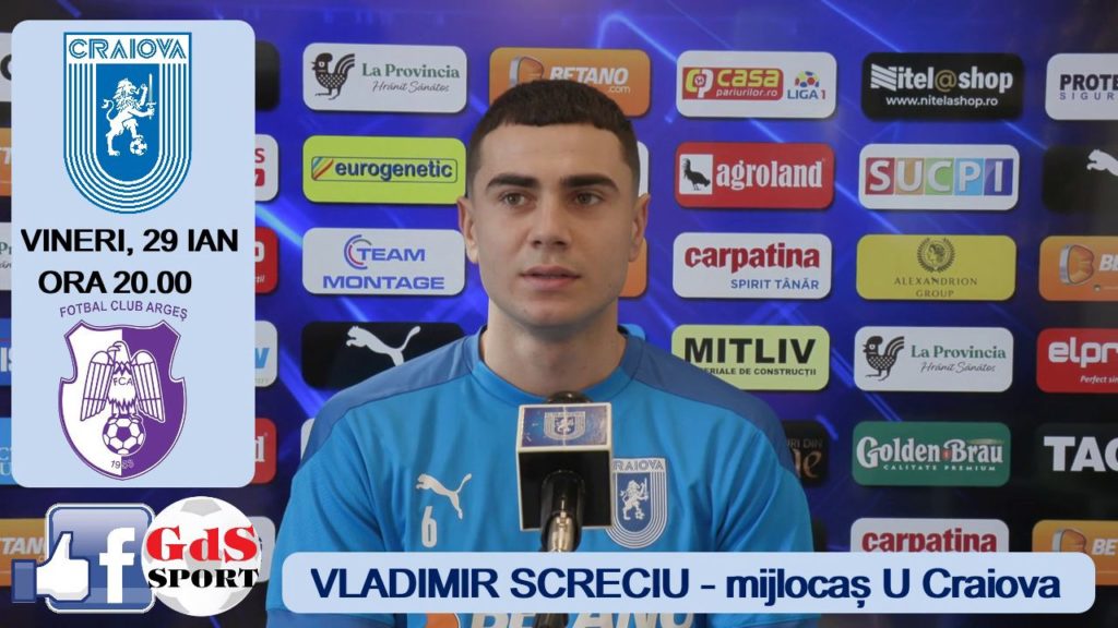 „U“ Craiova – FC Argeş / Vladimir Screciu: „Încercăm cu toţii să ne revenim“
