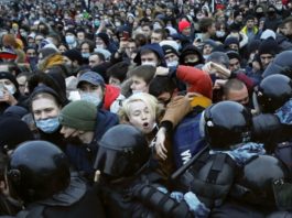 Peste 3.000 de persoane ar fi fost arestate în timpul manifestațiilor în favoarea eliberării opozantului rus Alexei Navalnîi