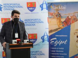 Cursă în premieră la Aeroportul Craiova. Se va putea zbura direct, pe data de 30 aprilie, către celebra destinație de vacanță Sharm El Sheikh, din Egipt. În imagine este Sorin Manda, noul director general interimar al Aeroportului Internațional Craiova.