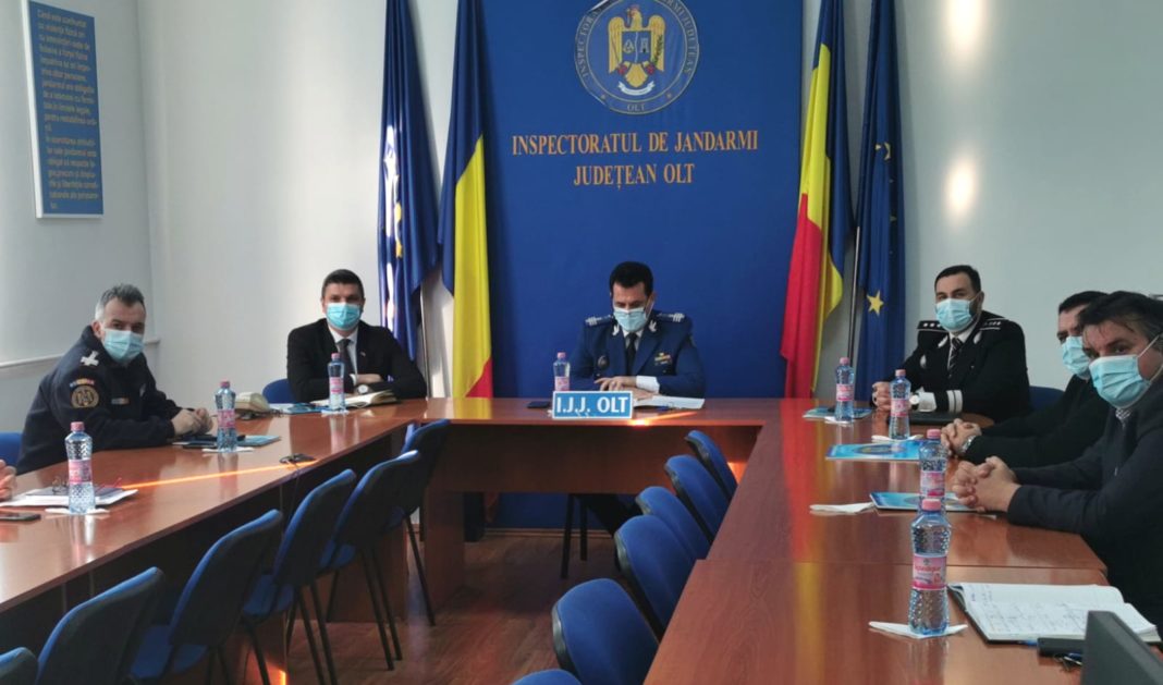 La sediul Inspectoratului de Jandarmi Judeţean Olt a avut loc astăzi evaluarea activităţii desfăşurate de inspectorat în anul 2020