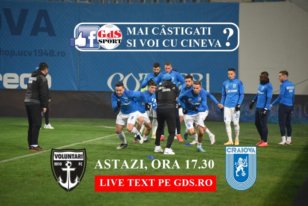 FC Voluntari – „U“ Craiova, live text, ora 17.30. Dacă nici acum, atunci când?