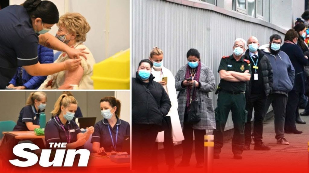 Centre de vaccinare în masă, în Regatul Unit. Britanicii stau la cozi pentru a se imuniza
