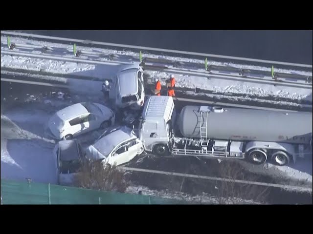 Carambol cu 130 de mașini pe o autostradă din Japonia
