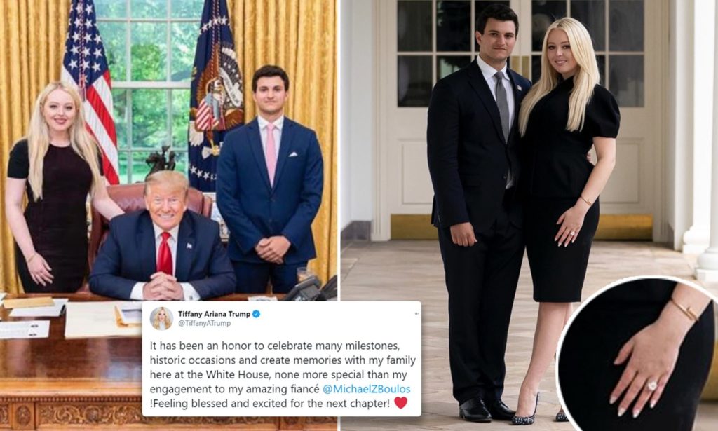 Fiica cea mică a lui Trump s-a logodit ieri la Casa Albă