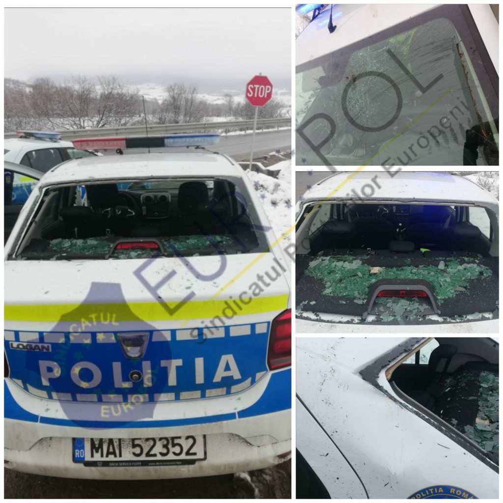 Polițiști atacați cu bâte și pietre la o intervenție